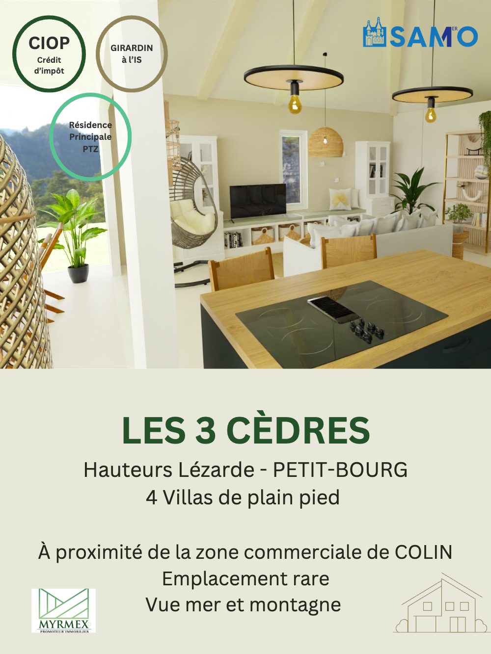 Couverture de LES 3 CEDRES Hauteur Lezarde 4 Villas de plein pieds