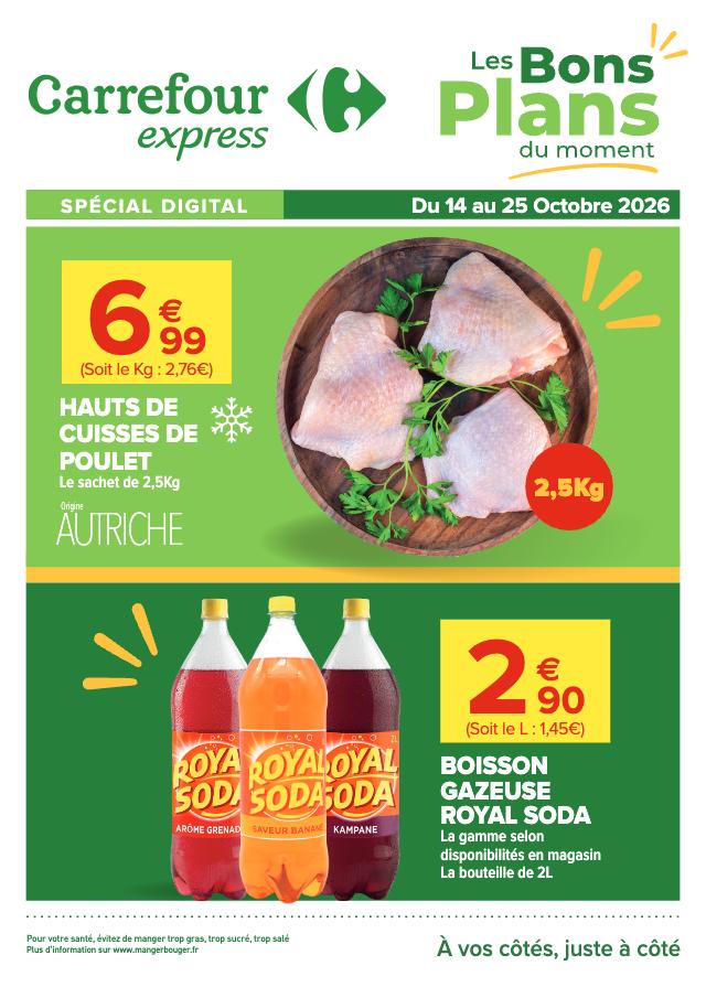 Couverture de Carrefour (hyper, Market, Express) — catalogue du 14 oct. au 25 oct.